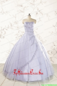 Custom Made Lavender Quinceanera Dresses with Appliques and Ruffles