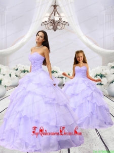 2015 Unique Beading and Ruching Princesita Dress in Lavender