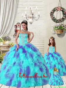 Exquisite Ruffles and Beading Multi-color Princesita Dress for 2015