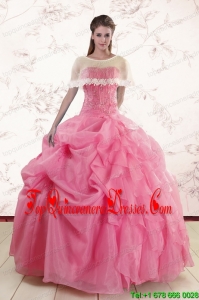 Ball Gown Discount Quinceanera Dresses with Beading for 2015