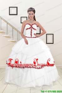 2015 Beautiful Sweetheart Ball Gown Quinceanera Dresses with Appliques