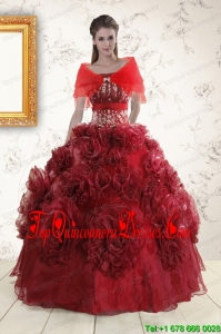 Beautiful Quinceanera Dresses with Hand Made Flowers for 2015