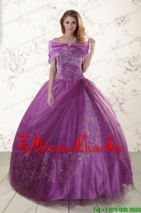 New Style Sweetheart Appliques 2015 Quinceanera Dresses with Embroidery