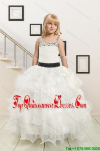 Fitting and Affordable Little Girl Pageant Dress with Beading and Ruffles