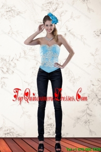 The Most Popular Ruffled Baby Blue Sweetheart Corset for 2015