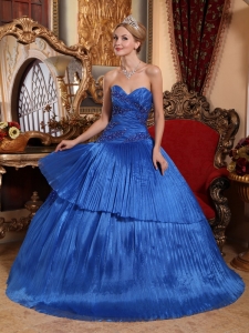 Royal Blue Quinceanera Dress Sweetheart Sweet 16 Organza