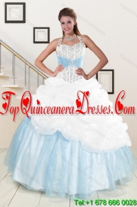 Fashionable 2015 Multi Color Dresses for Quince with Pick Ups and Beading
