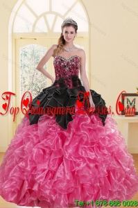 2015 Modern Beading and Ruffles Sweet 16 Dresses in Multi Color