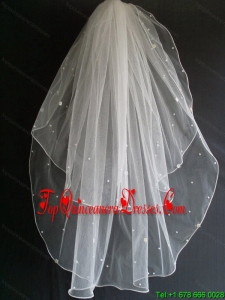 Beading Tulle Two Layers Wedding Veil