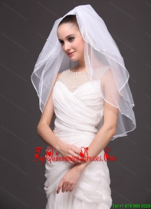 Elegant Organza Appliques Bridal Veil