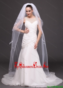 Three-tier Tulle Embroidery Bridal Veil