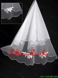Organza Lace Appliques Bridal / Wedding Veil