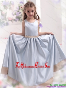 Silver Scoop 2015 New Arrival Little Girl Pageant Dress with Waistband