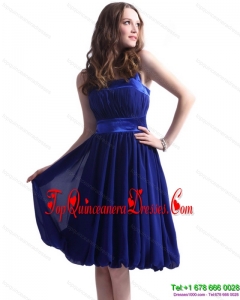 Gorgeous Navy Blue Halter Top Prom Dresses with Sash and Ruffles