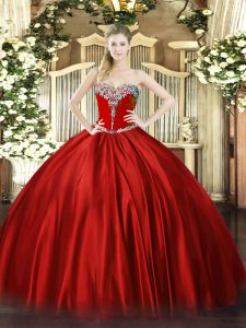 Floor Length Ball Gowns Sleeveless Wine Red Sweet 16 Quinceanera Dress Lace Up