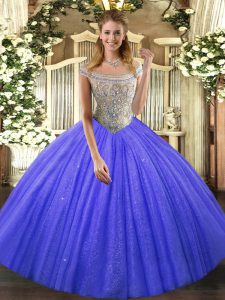 Sleeveless Beading Lace Up Quinceanera Gown