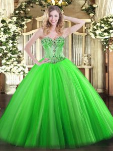 Floor Length Ball Gowns Sleeveless Sweet 16 Quinceanera Dress Lace Up