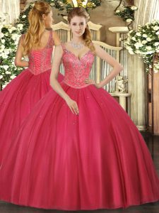 Flirting Sleeveless Beading Lace Up Sweet 16 Quinceanera Dress