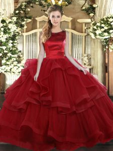 Hot Sale Sleeveless Ruffled Layers Lace Up Sweet 16 Dresses