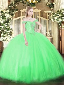 Designer Sleeveless Lace Up Floor Length Beading Vestidos de Quinceanera