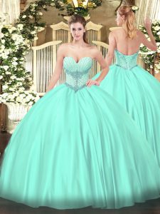 Top Selling Floor Length Ball Gowns Sleeveless Apple Green Vestidos de Quinceanera Lace Up