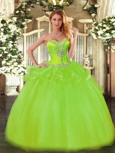 Noble Floor Length Ball Gowns Sleeveless Quinceanera Gowns Lace Up