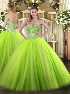 Sleeveless Tulle Lace Up Vestidos de Quinceanera for Military Ball and Sweet 16 and Quinceanera