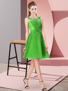 Custom Made Green Scoop Neckline Appliques Vestidos de Damas Sleeveless Zipper