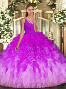 Custom Made Floor Length Ball Gowns Sleeveless Multi-color 15 Quinceanera Dress Backless