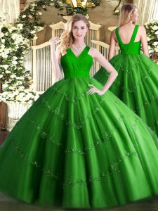 Smart Sleeveless Zipper Floor Length Beading Quince Ball Gowns