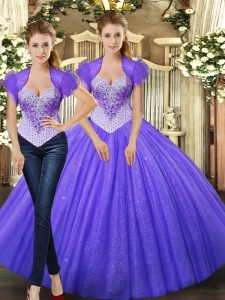 Sleeveless Beading Lace Up Sweet 16 Quinceanera Dress