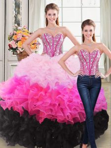 New Arrival Floor Length Ball Gowns Sleeveless Multi-color Quinceanera Dresses Lace Up