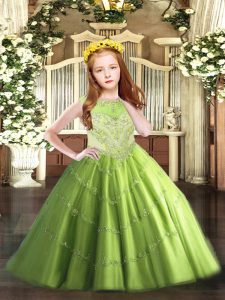 Scoop Sleeveless Zipper Custom Made Pageant Dress Tulle