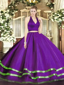 Inexpensive Sleeveless Ruffled Layers Zipper Vestidos de Quinceanera