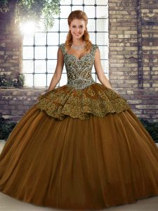 Super Sleeveless Beading and Appliques Lace Up Quinceanera Dress