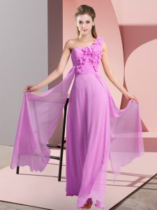 New Arrival Floor Length Empire Sleeveless Lilac Court Dresses for Sweet 16 Lace Up