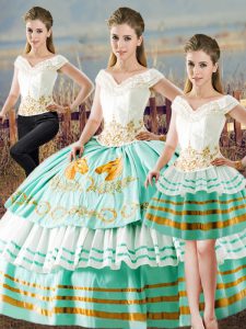 Apple Green Sleeveless Satin Lace Up Sweet 16 Quinceanera Dress for Sweet 16 and Quinceanera