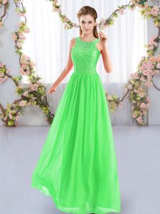 Vestidos de Damas Wedding Party with Lace Scoop Sleeveless Zipper