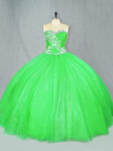 Pretty Quinceanera Dress Sweet 16 and Quinceanera with Beading Sweetheart Sleeveless Lace Up