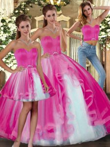 Sleeveless Beading Lace Up Quinceanera Dresses