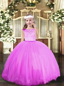 Lilac Sleeveless Beading Floor Length Pageant Dress