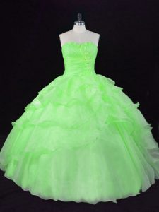 Sleeveless Organza Lace Up Quinceanera Dresses for Sweet 16 and Quinceanera