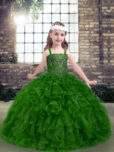 Sleeveless Beading Lace Up Pageant Dresses