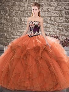 Excellent Sleeveless Lace Up Floor Length Beading and Embroidery Quinceanera Gowns