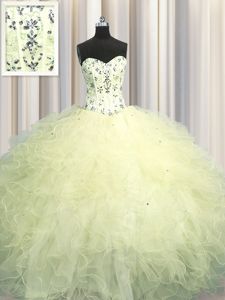 Ball Gowns Quince Ball Gowns Multi-color Sweetheart Organza Sleeveless Floor Length Lace Up