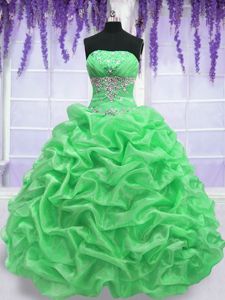 Stylish Sleeveless Beading Lace Up Sweet 16 Dress