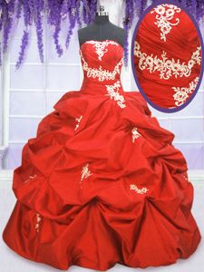 Sleeveless Appliques and Ruching and Pick Ups Lace Up Quinceanera Gown