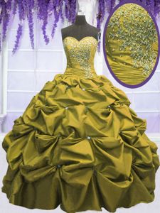 Sleeveless Beading and Appliques and Pick Ups Lace Up Quinceanera Gowns