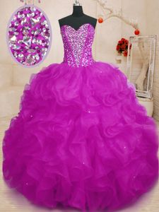 Flirting Blue Sweet 16 Dresses Military Ball and Sweet 16 and Quinceanera and For with Beading and Ruffles Sweetheart Sleeveless Lace Up