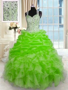 Free and Easy Sleeveless Beading Zipper Sweet 16 Dresses